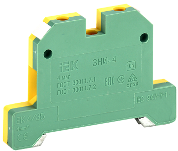 Зажим наборный ЗНИ-4PEN 4мм2 (JXB-земля) IEK