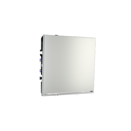 Выключатель встраиваемый Voltum S70 одноклавишный с подсветкой 10А, (сталь)