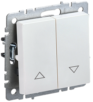 BRITE Выключатель жалюзи 10А ВС10-1-5-БрЖ жемчуг IEK