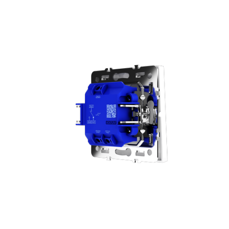 Проходной переключатель встраиваемый Voltum S70 одноклавишный 10А, (белый глянцевый)
