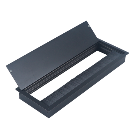 Donel Кабельный громмет (лючок) в стол, 286*101мм, цвет: черный