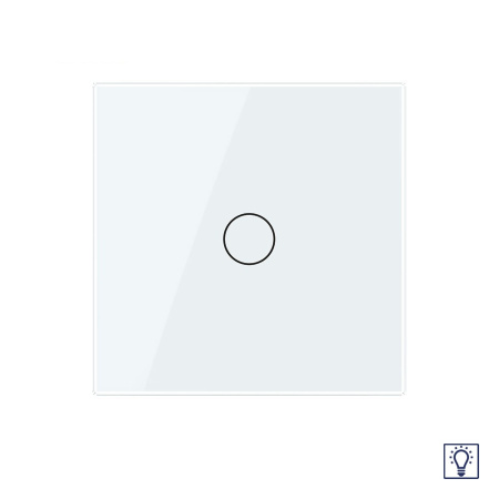 Одноклавишный сенсорный Адаптивный диммер , 1 пост, цвет белый Livolo