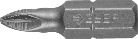 Биты "Мастер" кованые, хромомолибденовая сталь, тип хвостовика C 1/4", PZ1, 25мм, 2шт ЗУБР