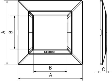 Рамка из металла, "Avanti", золотая, 1 пост (2 мод.) DKC