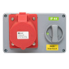 Розетка с блокировкой и выключателем 1425 3Р+РЕ+N 32А 380В IP44 EKF