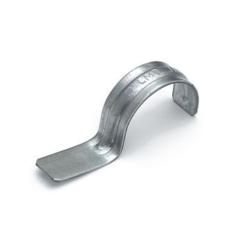 Скоба металлическая однолапковая СМО d31-32 мм для монтажного пистолета (без отверстий) (50 шт/уп) Промрукав