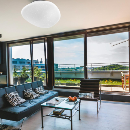 Св-к пластик/белый LED 72Вт 3000-6000K 600х555 IP43 пульт ДУ STONE SONEX