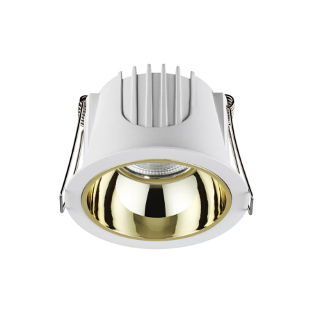 Св-к встр.св/д IP20 LED 4000К 10W 100-265V KNOF белый/золото NOVOTECH