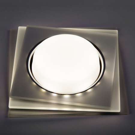 Светильник встраиваемый GX53-H38 квадрат 3-х уровневый матовый General