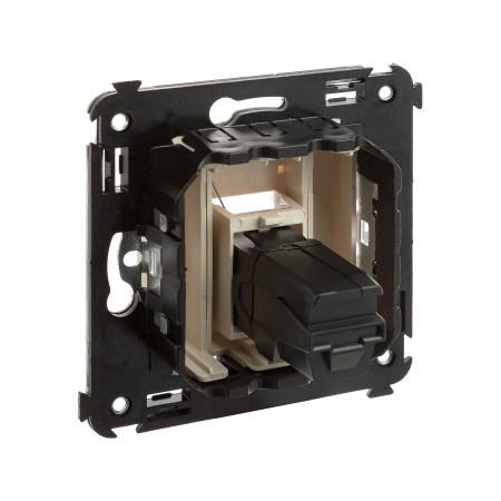 USB 3.0 розетка одинарная в стену, тип А-А, "Avanti", "Ванильная дымка" DKC