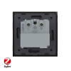Розетка электрическая ZigBee (Wi-Fi) с заземлением защитными шторками 16A 1 пост Черная Livolo