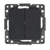 Стокгольм Механизм Выключателя 2-кл, проходного 10А черный EKF