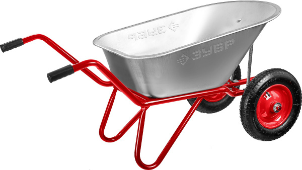 Садово-строительная двухколесная тачка Т-21 90 л 180 кг ЗУБР