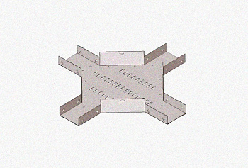Лоток крестообразный замковый перфорированный КМЗ 400х50 УХЛ1, горячее цинкование, S1,5