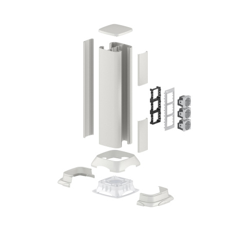 Алюминиевая колонна 0.5 м, цвет светло-серебристый металлик DKC