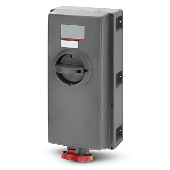 Розетка настенная с мех-ой блокировкой, автоматическим выключателем с теплоэлектромагнитным расцепителем (C) DKC