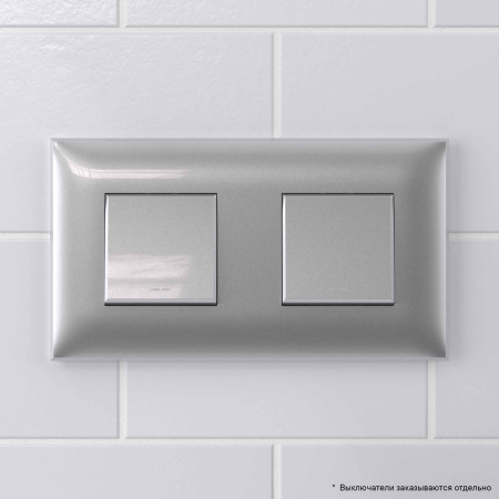 Рамка "Avanti", "Закаленная сталь", 2 поста (4 мод.) DKC