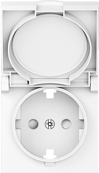 Donel A07 глянцевый белый накладка для розетки Schuko с заземлением, с крышкой, 16A 250 В~, серия DB