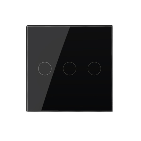 Сенсорный выключатель Livolo 3 клавиши 1 пост Черный UK стандарт VL-B603-3BG