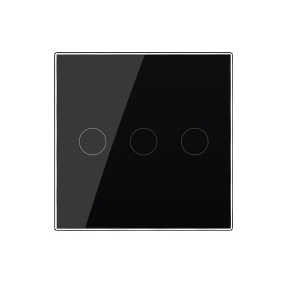 Сенсорный выключатель Livolo 3 клавиши 1 пост Черный UK стандарт VL-B603-3BG