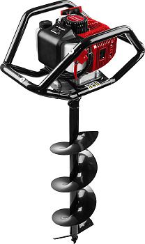 Мотобур (бензобур) со шнеком, d=60-250 мм, 52 см3, 2 оператора, ЗУБР