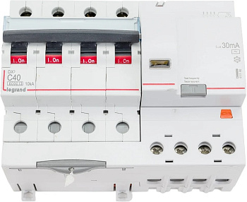 Дифференциальный автоматический выключатель АВДТ 4П 40А С 30мА DX3 Legrand