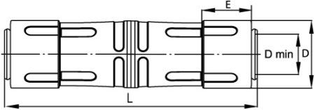 Муфта для труб армированных, IP65, д.20мм DKC