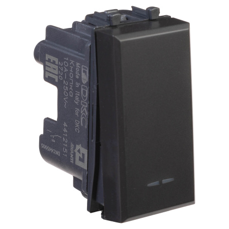 Кнопка модульная, "Avanti", "Черный матовый", 1 модуль DKC