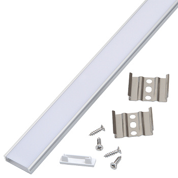 Профиль GAL-GLS-2000-6-24 (2м профиль+2м рассеиватель+2 заглушки +4скобы с шурупами) General