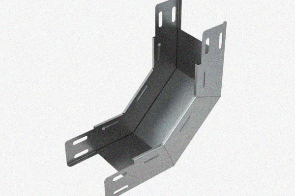 Лоток замковый глухой КПЗГ 150х50-90 УХЛ1 для поворота трассы вверх на 90, оцинкованный лист, S1,0