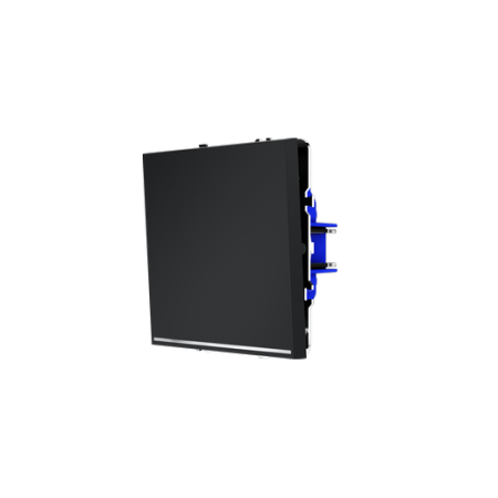 Проходной переключатель встраиваемый Voltum S70 одноклавишный с подсветкой 10А, (графит)