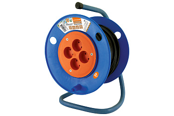 Удлинитель на катушке силовой народный 4 гнезда ПВС 2200 Вт с/з, 30м TDM