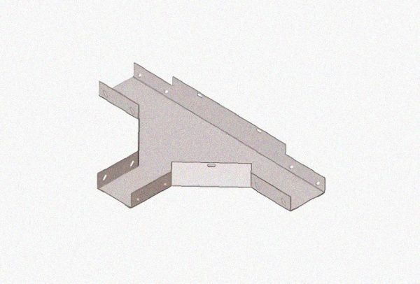 Лоток тройниковый замковый перфорированный ОТЗ 200х60 УТ1,5, горячее цинкование, S1,5