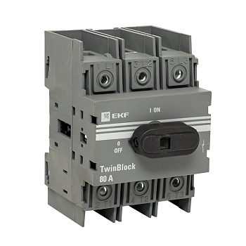 Рубильник 80A 3П c рукояткой управления для прямой установки TwinBlock PROxima EKF