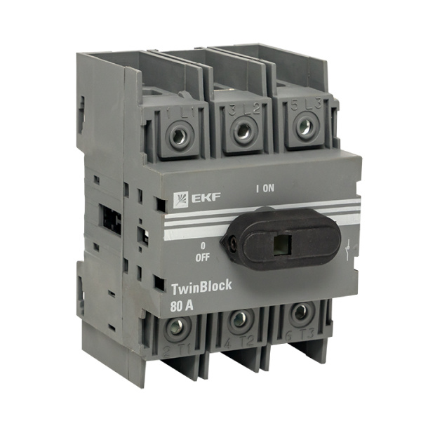 Рубильник 80A 3П c рукояткой управления для прямой установки TwinBlock PROxima EKF
