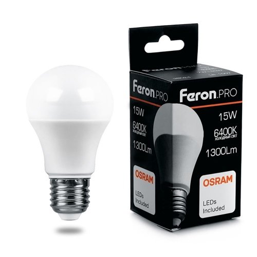 Лампа светодиодная Feron.PRO LB-1015 Шар E27 15W 6400K фото 2