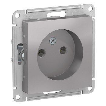 ATLASDESIGN Механизм розетки СУ 1 мест. без зазем.без шторок 16А алюминий IP20 Schneider Electric