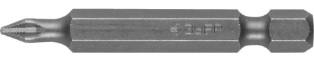Биты "Мастер" кованые, хромомолибденовая сталь, тип хвостовика E 1/4", PH1, 50мм, 2шт ЗУБР