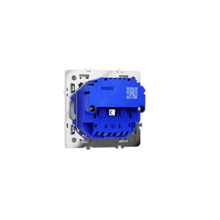 Розетка встраиваемая Voltum S70 с заземлением и защитными шторками, 16А, с USB, A+A, (белый матовый)