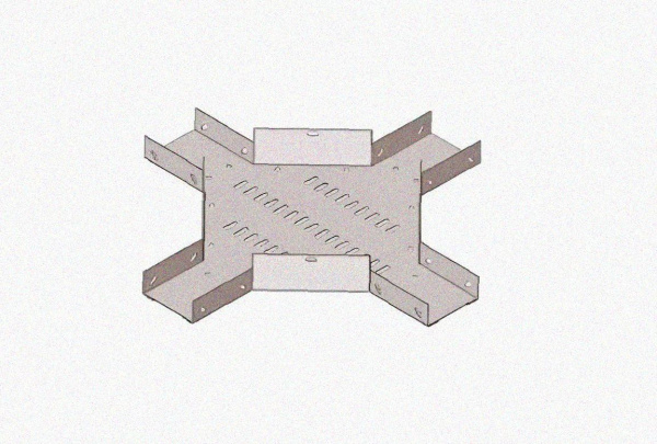 Лоток крестообразный замковый перфорированный КМЗ 400х150 УТ1,5, горячее цинкование S1,5
