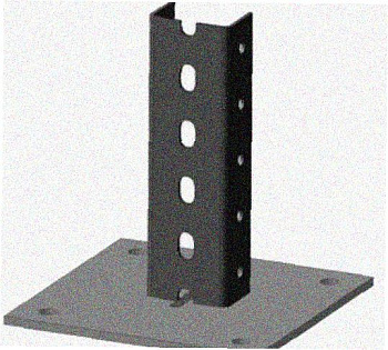 Стойка напольная (потолочная) СНП400 УТ1,5,горячее цинкование, S2,5