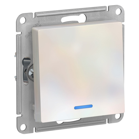 ATLASDESIGN Механизм выключателя СУ 1 кл. с подсветкой 10А жемчуг IP20 Schneider Electric