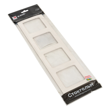 Стокгольм Рамка 4-местная белая EKF