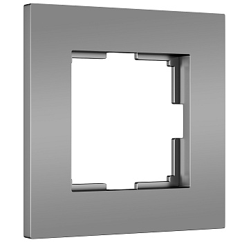 Slab Рамка из поликарбоната на 1 пост серебро софт Werkel