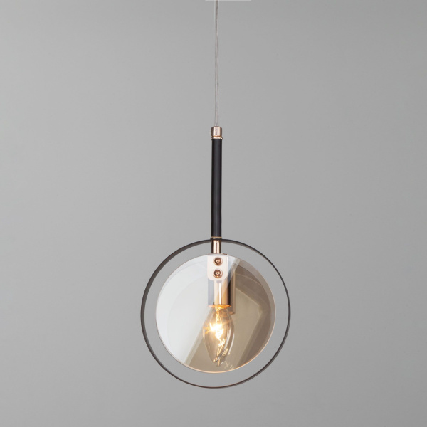 Подвесной светильник с плафоном 1*E14 60Вт золотой, черный IP20 Gallo (50121/1 черный) Eurosvet