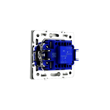 Перекрестный переключатель встраиваемый Voltum S70 одноклавишный 10А, (сталь)
