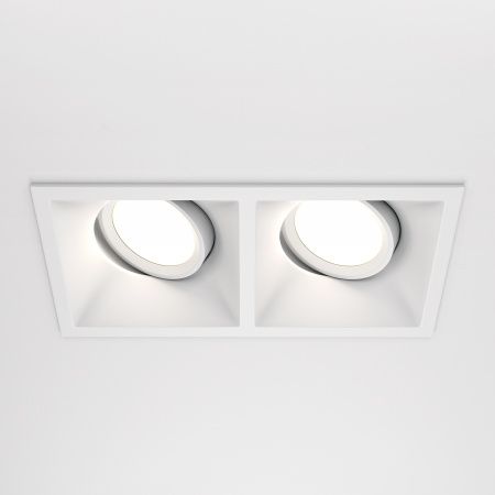 Встраиваемый светильник 2*GU10 50Вт Белый IP20 Downlight DL029-2-02W Technical Maytoni