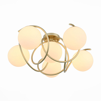 Люстра потолочная Золотистый/Белый E27 6*60Вт SL711.202.06 EVOLUCE