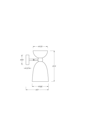 Настенный светильник (бра) 1*E14 40Вт Белый IP20 Cloches MOD113WL-01W Maytoni