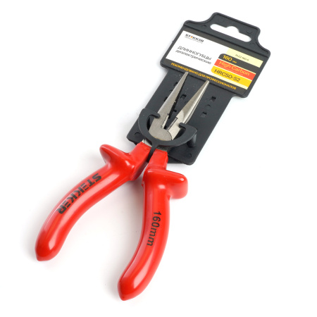 Длинногубцы диэлектрические STEKKER, 160мм, PLE2-160-S